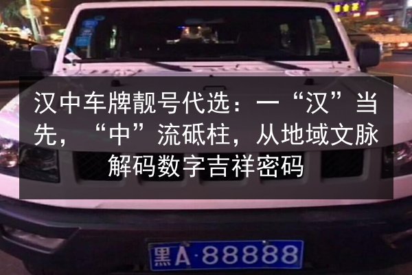 汉中车牌靓号代选：一“汉”当先，“中”流砥柱，从地域文脉解码数字吉祥密码 第3张