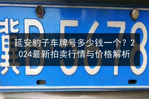 延安豹子车牌号多少钱一个？2024最新拍卖行情与价格解析