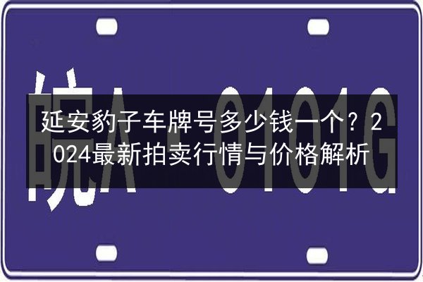 延安豹子车牌号多少钱一个？2024最新拍卖行情与价格解析 第3张