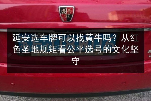 延安选车牌可以找黄牛吗?从红色圣地规矩看公平选号的文化坚守 第2张 延安选车牌可以找黄牛吗?从红色圣地规矩看公平选号的文化坚守 第2张