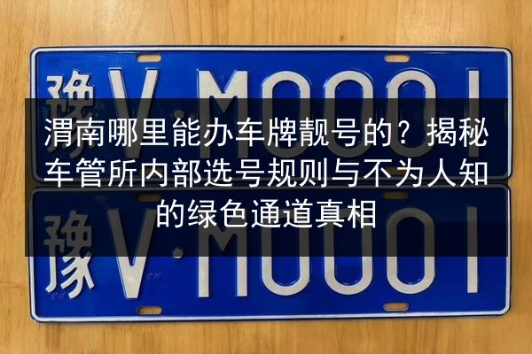 渭南哪里能办车牌靓号的?揭秘车管所内部选号规则与不为人知的绿色通道真相 第3张 渭南哪里能办车牌靓号的?揭秘车管所内部选号规则与不为人知的绿色通道真相 第3张