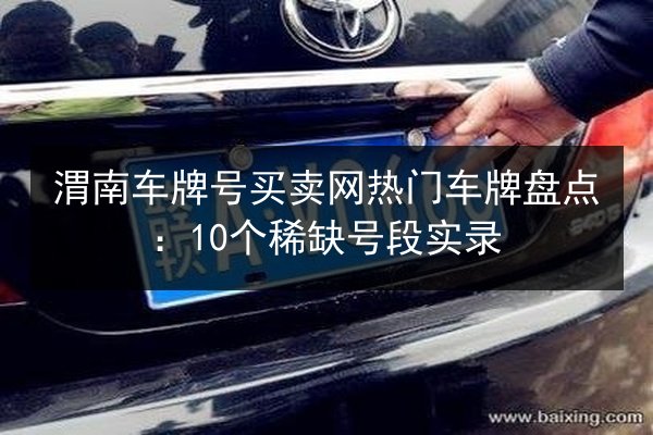 渭南车牌号买卖网热门车牌盘点：10个稀缺号段实录 第3张