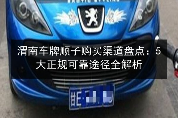 渭南车牌顺子购买渠道盘点:5大正规可靠途径全解析 第2张 渭南车牌顺子购买渠道盘点:5大正规可靠途径全解析 第2张