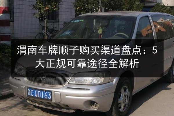 渭南车牌顺子购买渠道盘点:5大正规可靠途径全解析 第3张 渭南车牌顺子购买渠道盘点:5大正规可靠途径全解析 第3张