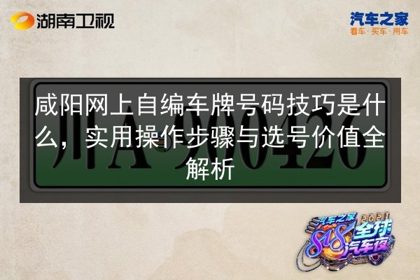 咸阳网上自编车牌号码技巧是什么,实用操作步骤与选号价值全解析 第2张 咸阳网上自编车牌号码技巧是什么,实用操作步骤与选号价值全解析 第2张
