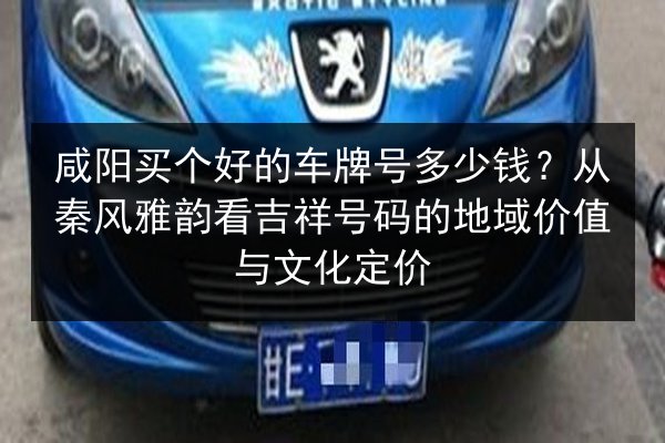 咸阳买个好的车牌号多少钱？从秦风雅韵看吉祥号码的地域价值与文化定价 第2张