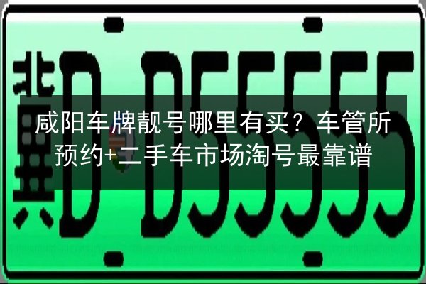咸阳车牌靓号哪里有买？车管所预约+二手车市场淘号最靠谱 第3张