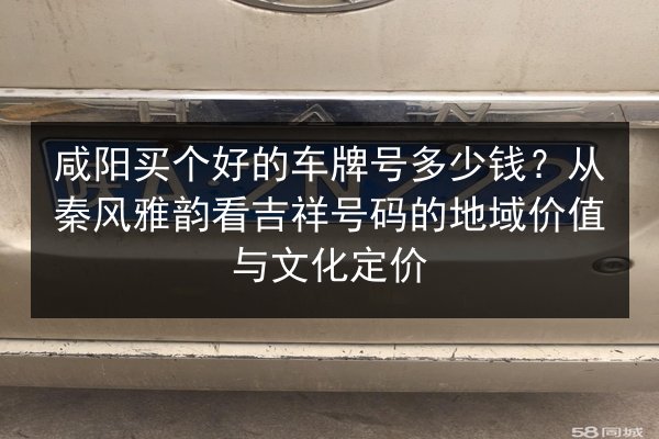 咸阳买个好的车牌号多少钱？从秦风雅韵看吉祥号码的地域价值与文化定价 第3张