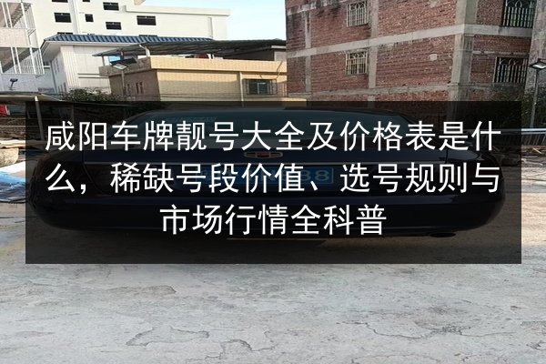 咸阳车牌靓号大全及价格表是什么,稀缺号段价值、选号规则与市场行情全科普 第2张 咸阳车牌靓号大全及价格表是什么,稀缺号段价值、选号规则与市场行情全科普 第2张