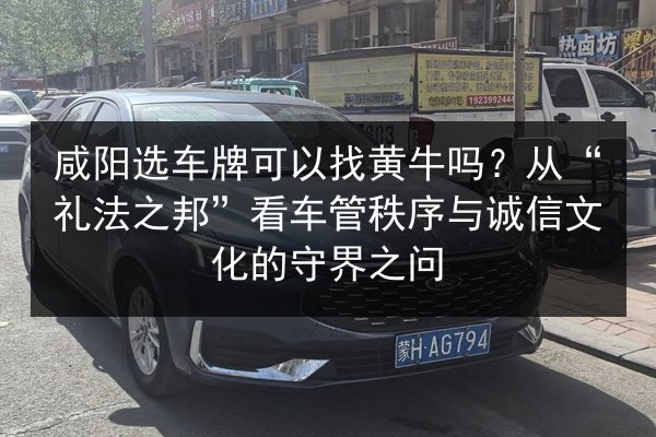 咸阳选车牌可以找黄牛吗？从“礼法之邦”看车管秩序与诚信文化的守界之问 第2张