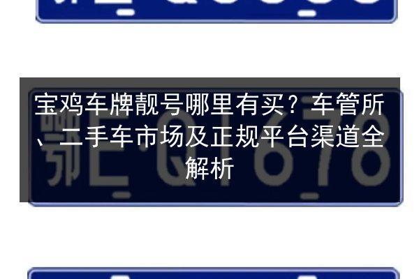 宝鸡车牌靓号哪里有买?车管所、二手车市场及正规平台渠道全解析 第2张 宝鸡车牌靓号哪里有买?车管所、二手车市场及正规平台渠道全解析 第2张