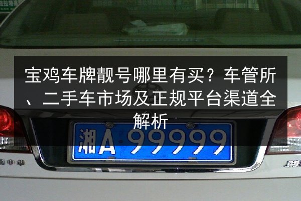宝鸡车牌靓号哪里有买?车管所、二手车市场及正规平台渠道全解析 第3张 宝鸡车牌靓号哪里有买?车管所、二手车市场及正规平台渠道全解析 第3张