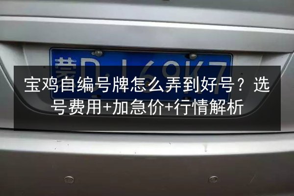 宝鸡自编号牌怎么弄到好号?选号费用+加急价+行情解析 第3张 宝鸡自编号牌怎么弄到好号?选号费用+加急价+行情解析 第3张