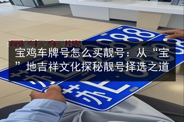 宝鸡车牌号怎么买靓号：从“宝”地吉祥文化探秘靓号择选之道 第2张