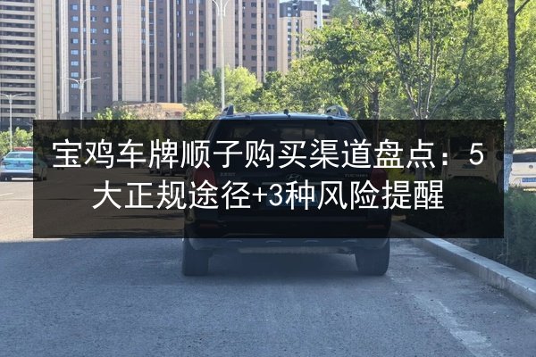 宝鸡车牌顺子购买渠道盘点：5大正规途径+3种风险提醒 第2张