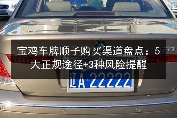 宝鸡车牌顺子购买渠道盘点：5大正规途径+3种风险提醒 第3张