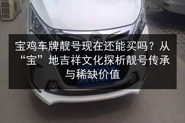 宝鸡车牌靓号现在还能买吗?从“宝”地吉祥文化探析靓号传承与稀缺价值 第2张 宝鸡车牌靓号现在还能买吗?从“宝”地吉祥文化探析靓号传承与稀缺价值 第2张