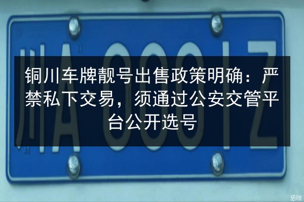 铜川车牌靓号出售政策明确:严禁私下交易,须通过公安交管平台公开选号 第2张 铜川车牌靓号出售政策明确:严禁私下交易,须通过公安交管平台公开选号 第2张