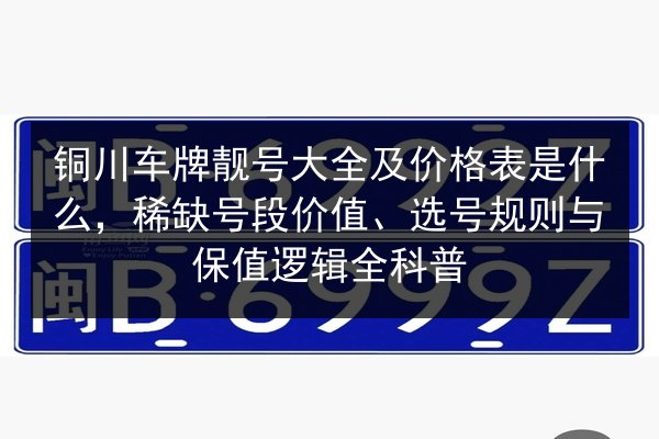 铜川车牌靓号大全及价格表是什么，稀缺号段价值、选号规则与保值逻辑全科普 第3张