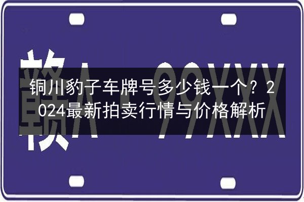铜川豹子车牌号多少钱一个?2024最新拍卖行情与价格解析 第2张 铜川豹子车牌号多少钱一个?2024最新拍卖行情与价格解析 第2张