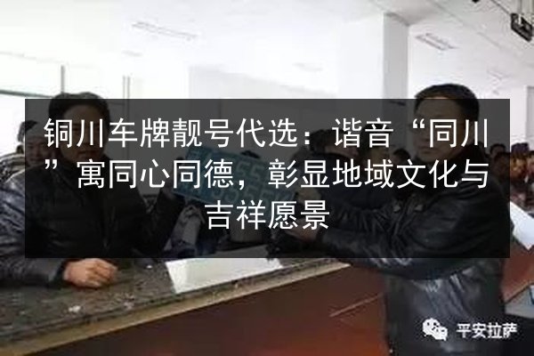 铜川车牌靓号代选：谐音“同川”寓同心同德，彰显地域文化与吉祥愿景 第2张