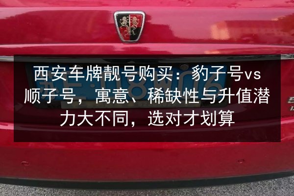 西安车牌靓号购买：豹子号vs顺子号，寓意、稀缺性与升值潜力大不同，选对才划算 第2张