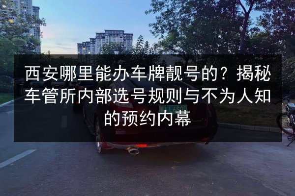 西安哪里能办车牌靓号的?揭秘车管所内部选号规则与不为人知的预约内幕 第2张 西安哪里能办车牌靓号的?揭秘车管所内部选号规则与不为人知的预约内幕 第2张