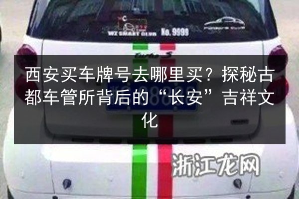 西安买车牌号去哪里买？探秘古都车管所背后的“长安”吉祥文化 第2张