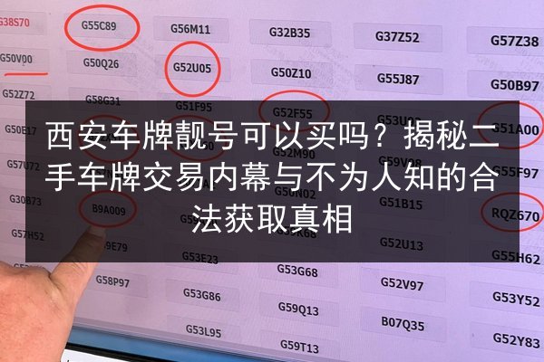 西安车牌靓号可以买吗？揭秘二手车牌交易内幕与不为人知的合法获取真相 第2张