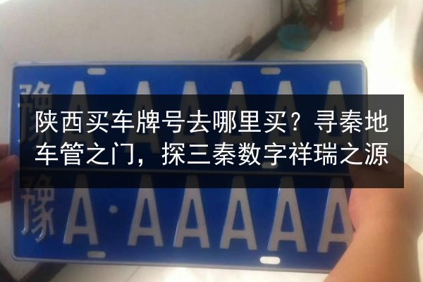 陕西买车牌号去哪里买？寻秦地车管之门，探三秦数字祥瑞之源 第3张