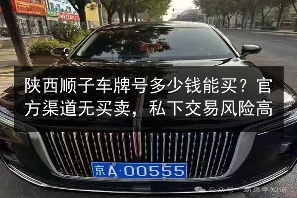 陕西顺子车牌号多少钱能买？官方渠道无买卖，私下交易风险高