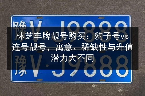 林芝车牌靓号购买:豹子号vs连号靓号,寓意、稀缺性与升值潜力大不同 第2张 林芝车牌靓号购买:豹子号vs连号靓号,寓意、稀缺性与升值潜力大不同 第2张