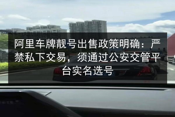 阿里车牌靓号出售政策明确:严禁私下交易,须通过公安交管平台实名选号 第3张 阿里车牌靓号出售政策明确:严禁私下交易,须通过公安交管平台实名选号 第3张