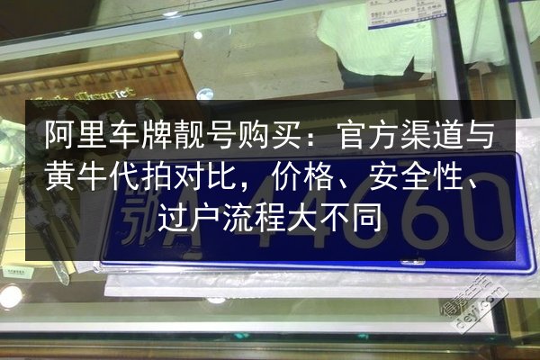 阿里车牌靓号购买：官方渠道与黄牛代拍对比，价格、安全性、过户流程大不同 第3张