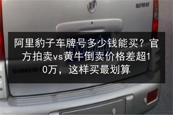 阿里豹子车牌号多少钱能买?官方拍卖vs黄牛倒卖价格差超10万,这样买最划算 第2张 阿里豹子车牌号多少钱能买?官方拍卖vs黄牛倒卖价格差超10万,这样买最划算 第2张