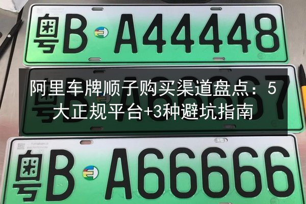 阿里车牌顺子购买渠道盘点：5大正规平台+3种避坑指南 第2张