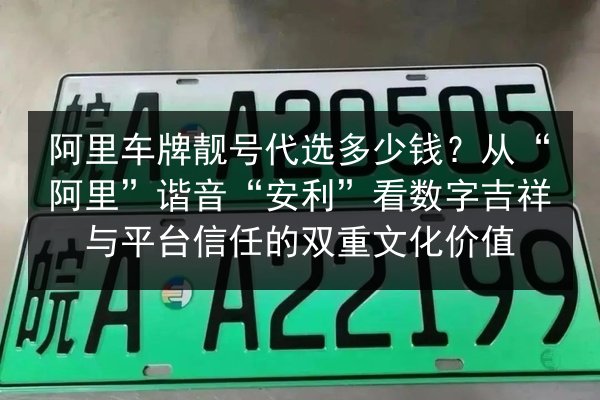 阿里车牌靓号代选多少钱？从“阿里”谐音“安利”看数字吉祥与平台信任的双重文化价值 第1张