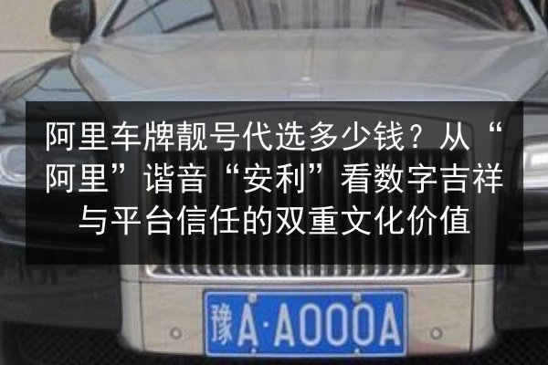 阿里车牌靓号代选多少钱？从“阿里”谐音“安利”看数字吉祥与平台信任的双重文化价值 第3张
