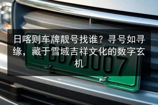 日喀则车牌靓号找谁?寻号如寻缘,藏于雪域吉祥文化的数字玄机 第1张 日喀则车牌靓号找谁?寻号如寻缘,藏于雪域吉祥文化的数字玄机 第1张