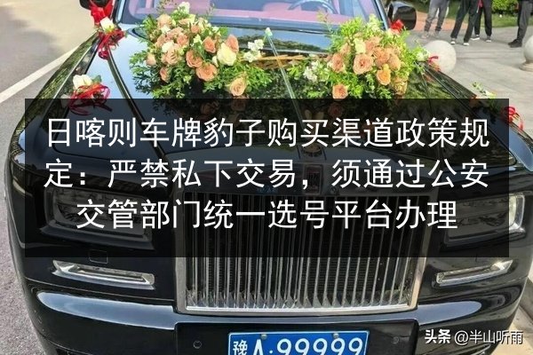日喀则车牌豹子购买渠道政策规定：严禁私下交易，须通过公安交管部门统一选号平台办理 第2张