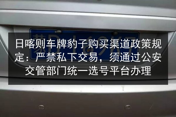 日喀则车牌豹子购买渠道政策规定：严禁私下交易，须通过公安交管部门统一选号平台办理 第3张
