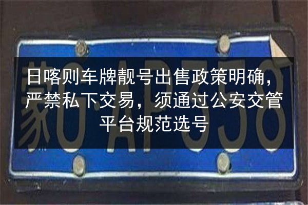 日喀则车牌靓号出售政策明确，严禁私下交易，须通过公安交管平台规范选号 第2张