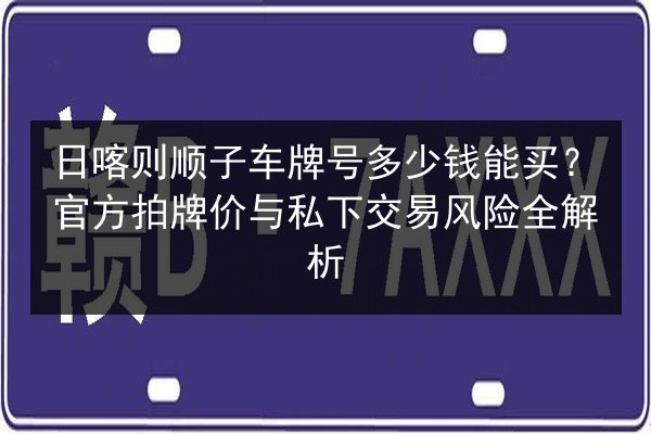 日喀则顺子车牌号多少钱能买？官方拍牌价与私下交易风险全解析 第2张
