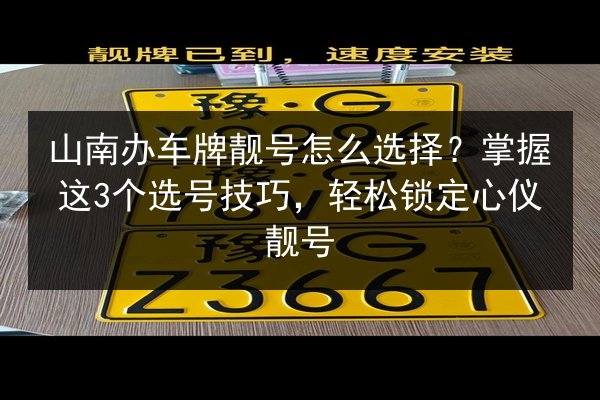 山南办车牌靓号怎么选择？掌握这3个选号技巧，轻松锁定心仪靓号 第2张