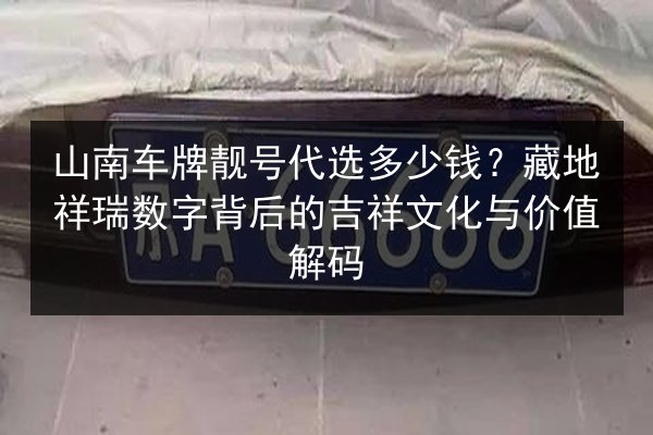 山南车牌靓号代选多少钱？藏地祥瑞数字背后的吉祥文化与价值解码 第2张
