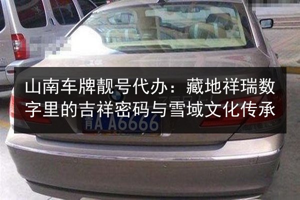 山南车牌靓号代办：藏地祥瑞数字里的吉祥密码与雪域文化传承 第2张