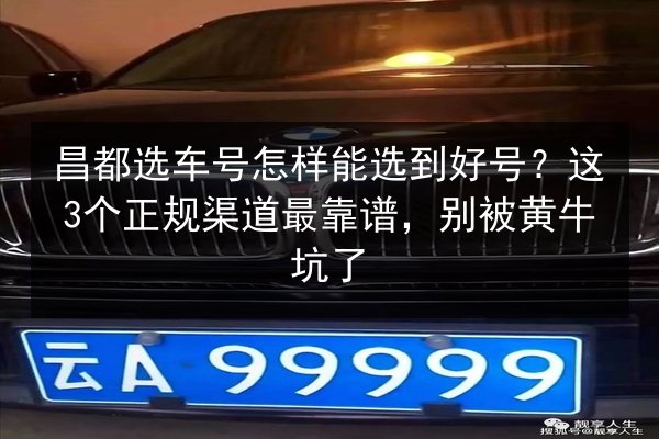 昌都选车号怎样能选到好号?这3个正规渠道最靠谱,别被黄牛坑了 第2张 昌都选车号怎样能选到好号?这3个正规渠道最靠谱,别被黄牛坑了 第2张