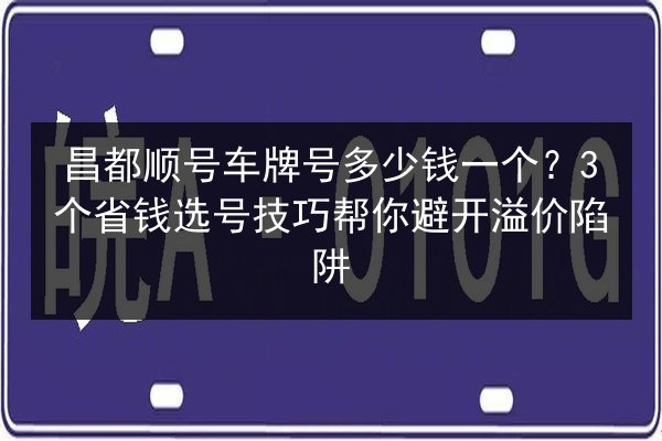昌都顺号车牌号多少钱一个？3个省钱选号技巧帮你避开溢价陷阱 第1张