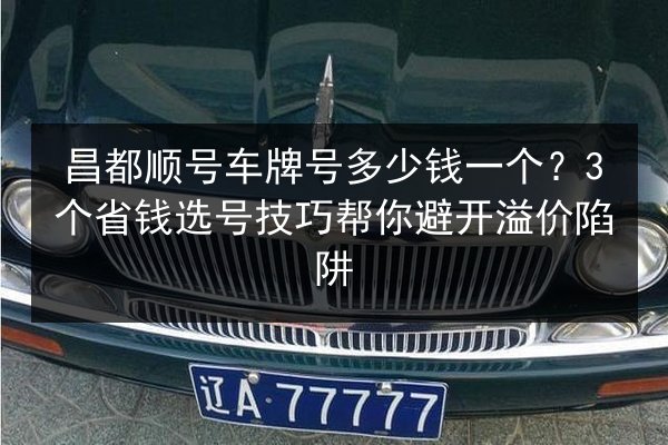昌都顺号车牌号多少钱一个？3个省钱选号技巧帮你避开溢价陷阱 第2张