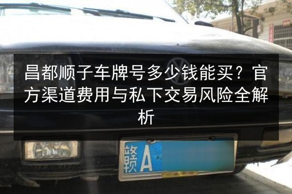 昌都顺子车牌号多少钱能买?官方渠道费用与私下交易风险全解析 第3张 昌都顺子车牌号多少钱能买?官方渠道费用与私下交易风险全解析 第3张
